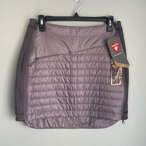 NEW Indyeva Sustainable Puffer Mini Skirt Women's S Boon III Plum Insulated